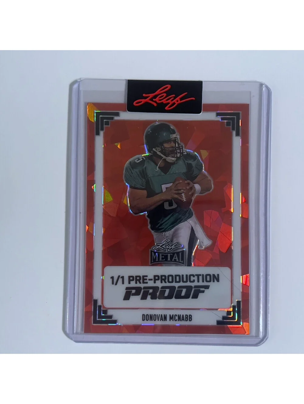 2024 Leaf Metal Football Donovan McNabb Crystal 1/1 Pre-Production Proof
